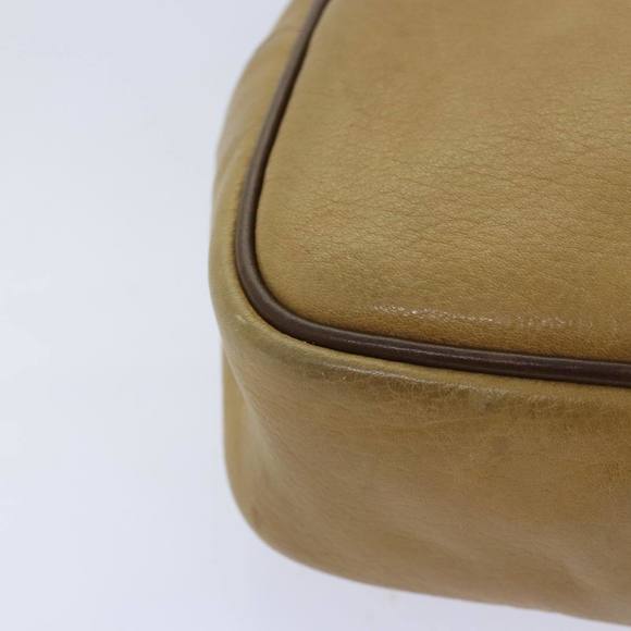 LOEWE Anagram Clutch Bag Leather Beige Brown Gold Auth 93389 - Picture 12 of 16